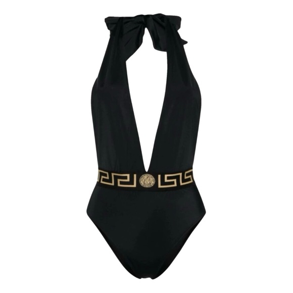 VERSACE Medusa Greca halter swimsuit - Picture 1 of 5